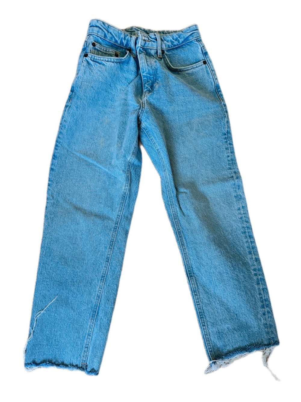Classic Light Blue Women Straight-Leg Jeans